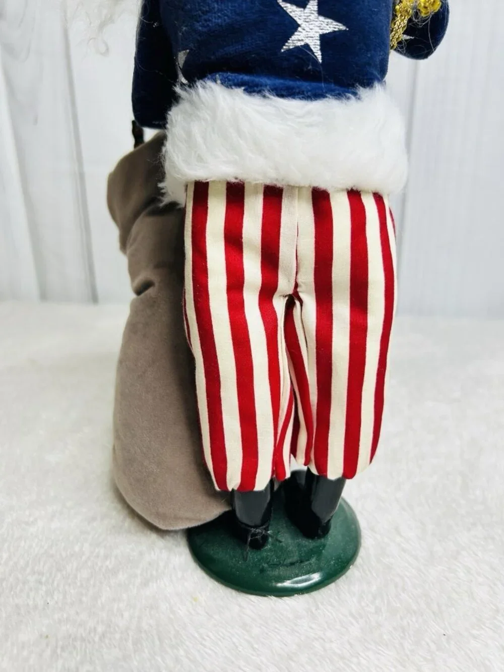 Byers Choice Carolers Patriotic Uncle Sam Santa Claus Red White Blue Vintage